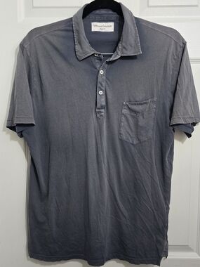 Officine Generale Gray Men's Size Large Polo Shirt Flawed